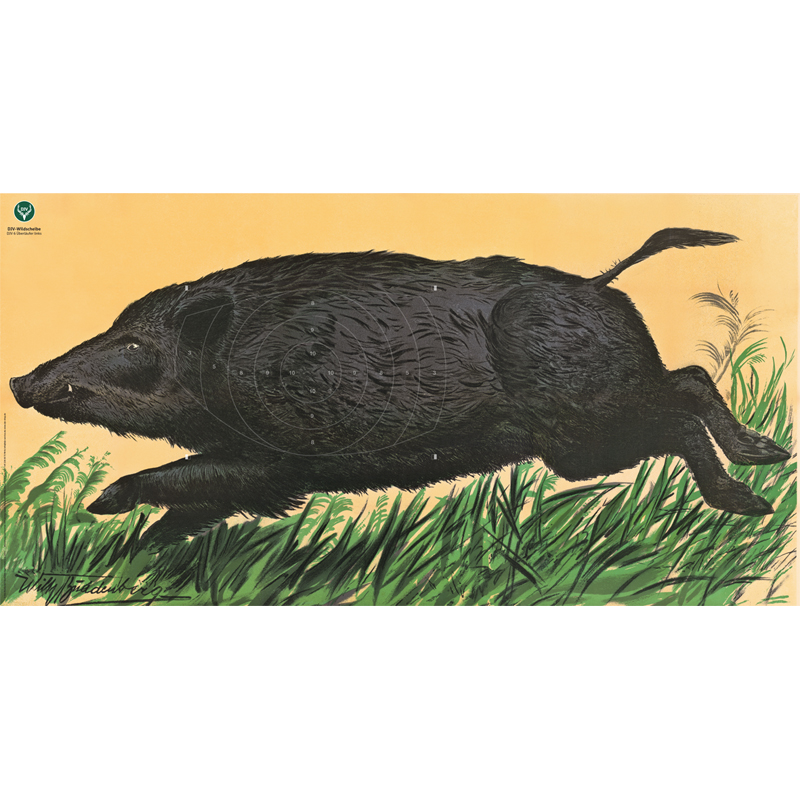 DJV-Wildscheibe Nr. 6 (Flüchtiger Überläufer links, 60m)