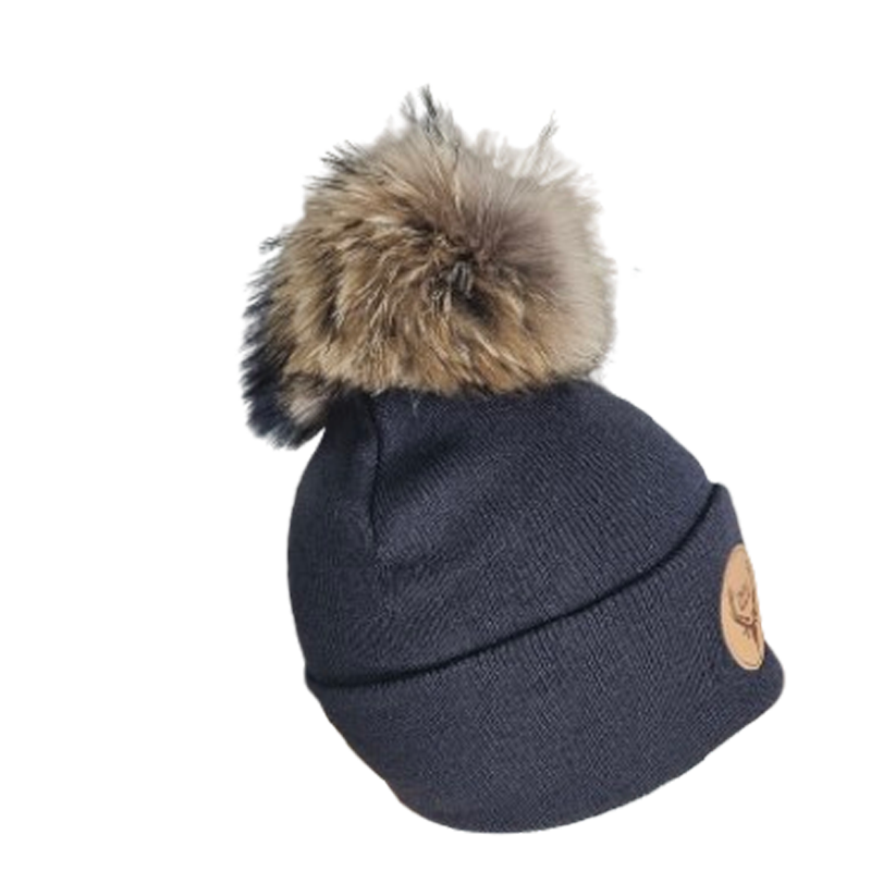 Fellwechsel Bommel Marderhund mit Druckknopf