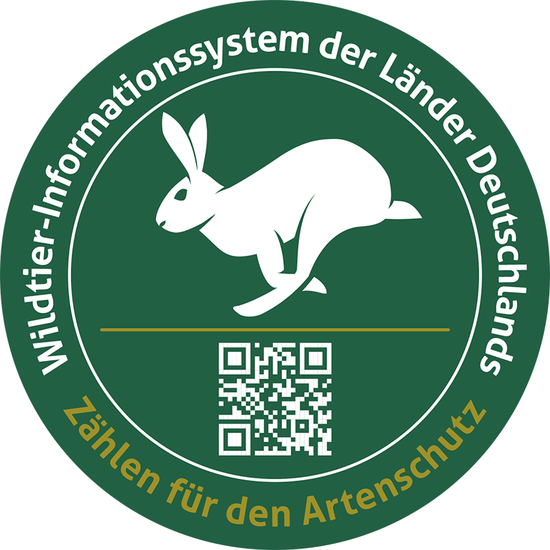 WILD-Aufkleber "Zählen für den Artenschutz" mit QR-Code