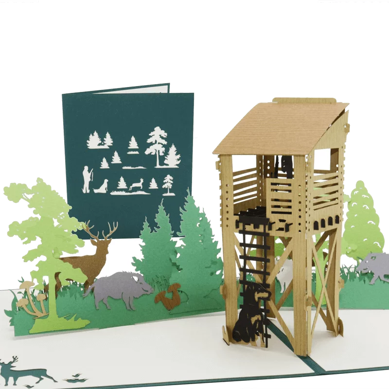 Pop-up-Karte "Hochsitz"