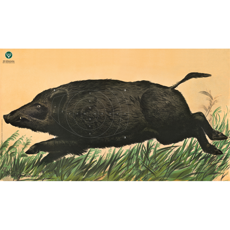 DJV-Wildscheibe Nr. 5 (Flüchtiger Überläufer links, 50m)