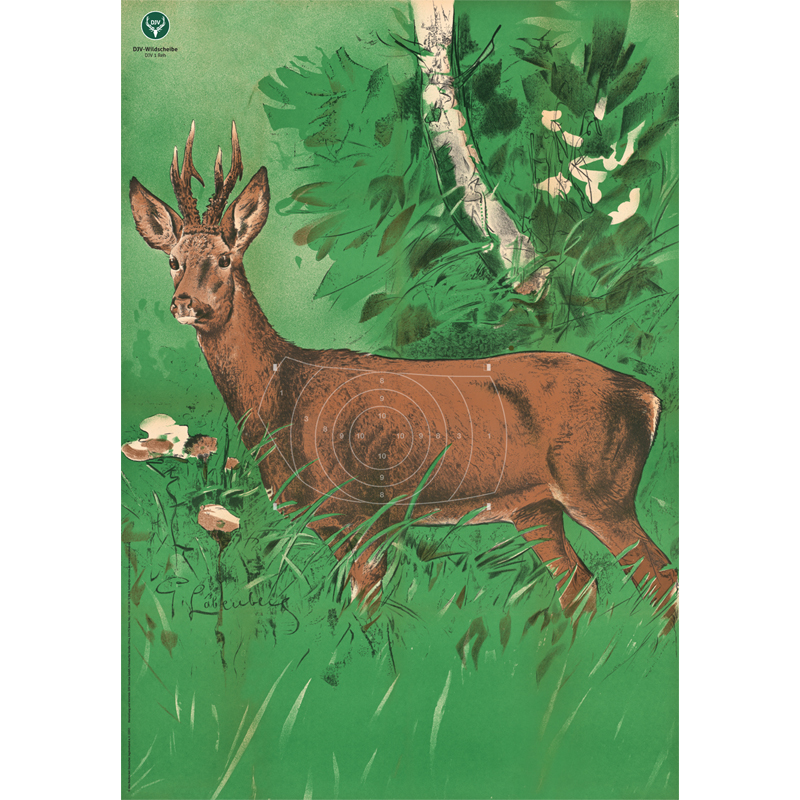 DJV-Wildscheibe Nr. 1 (Rehbock, 100m)