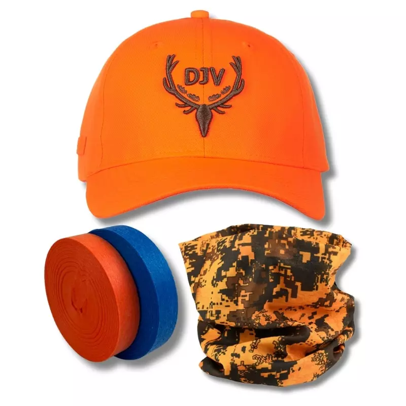 DJV-Drückjagd-Set 3 (DJV-Kappe, Schlauchschal, Markierungsbänder)