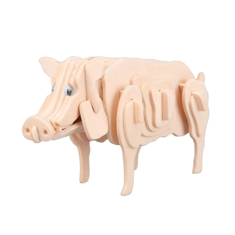 Holz 3D Puzzle Wildschwein