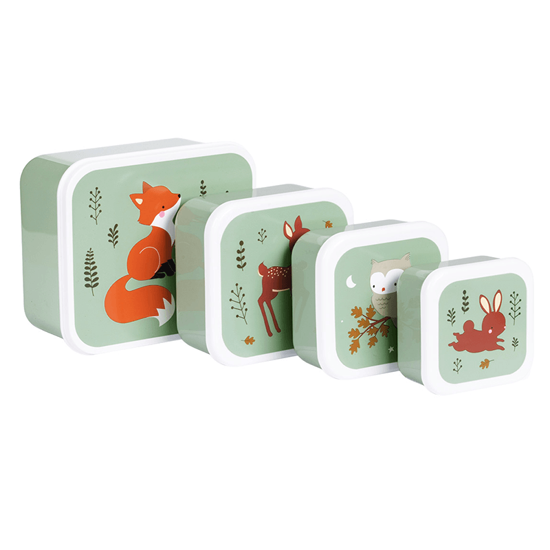 Kinder-Lunchbox 4er Set "Waldfreunde"