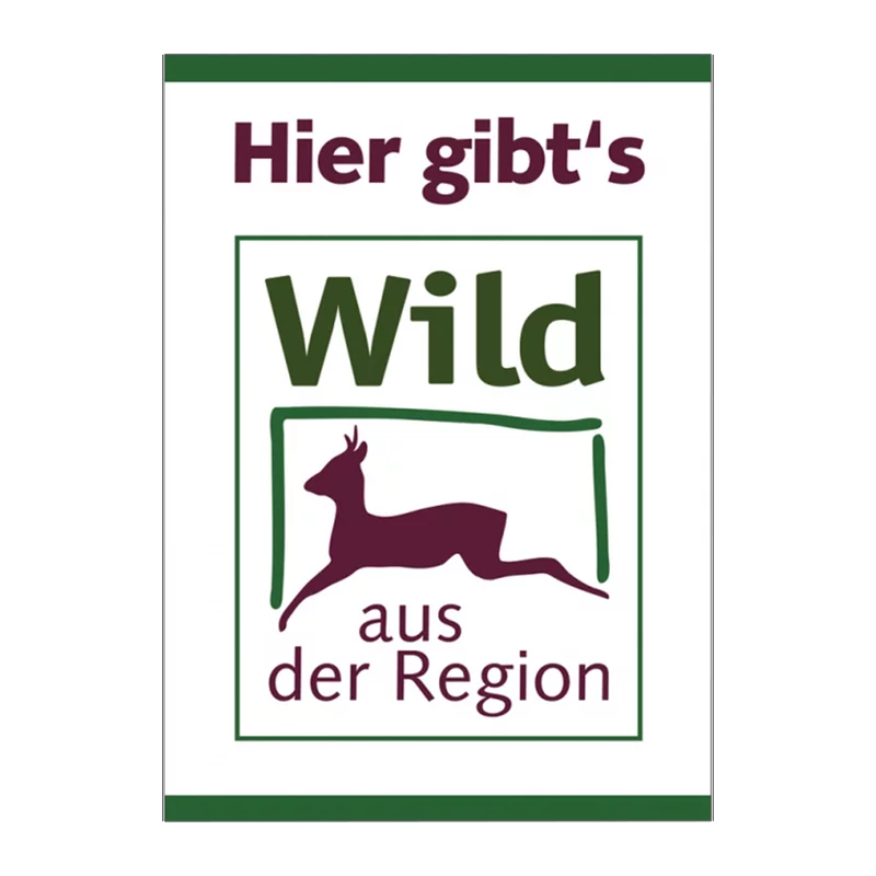 Tafel "Wild aus der Region" DIN A2