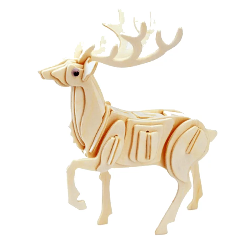 Holz 3D Puzzle Hirsch