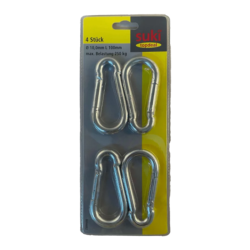 Karabinerhaken-Set Ø 10,0 mm (4-teilig)