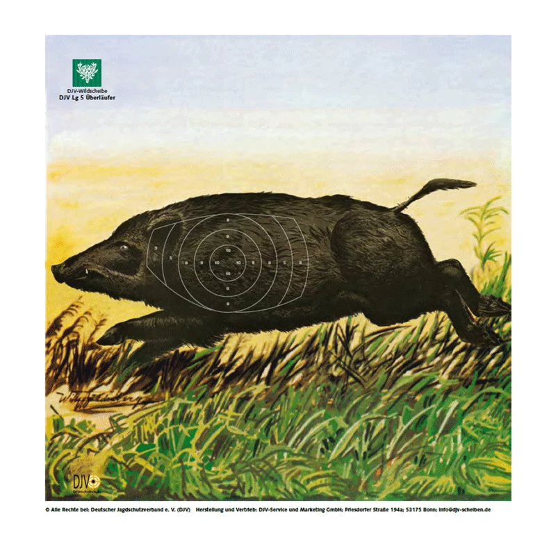 DJV-Luftgewehrscheibe Nr. 5 (Flüchtiger Überläufer, 10m, 100 Stück)