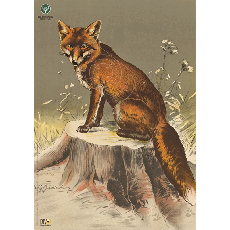 Selbstklebende DJV-Folienscheibe Nr. 3 (Fuchs, 100m)