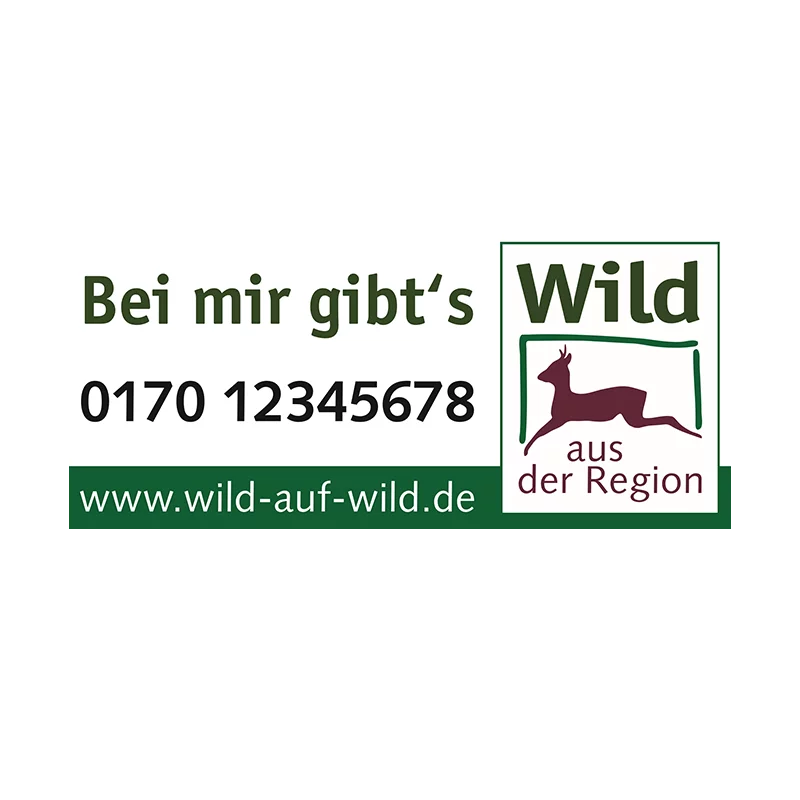 Auto-Magnettafel-Set "Bei mir gibt's Wild"