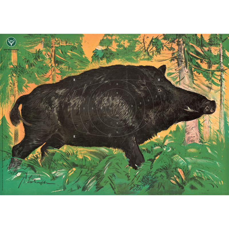 DJV-Wildscheibe Nr. 2 (Überläufer, 100m)