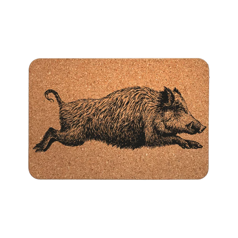 Kork-Untersetzer "Wildschwein"