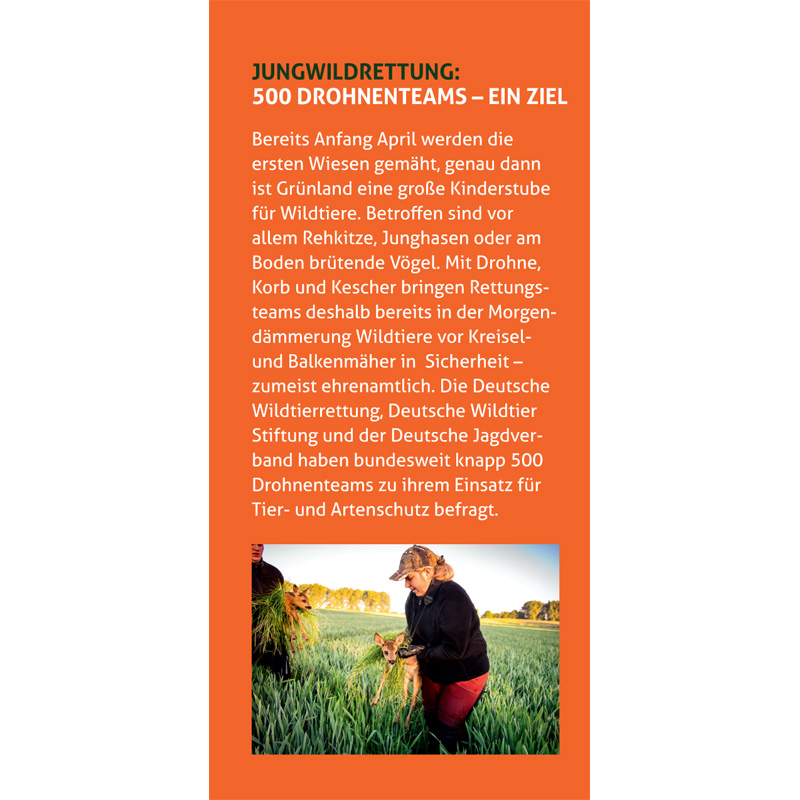 Flyer "Jungwildrettung mit der Drohne"