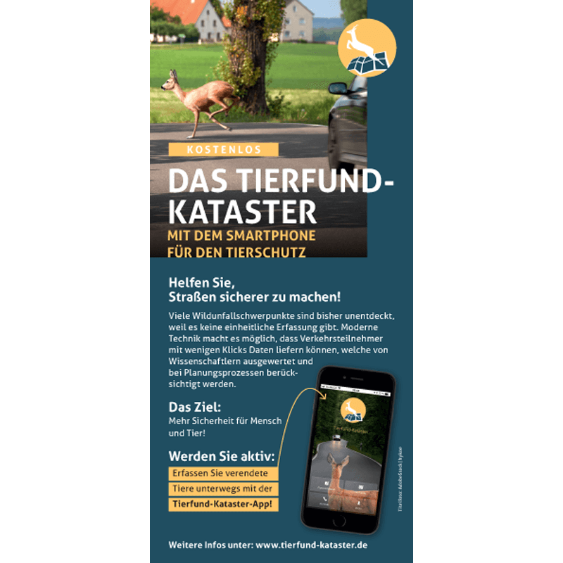 Flyer „Tierfund-Kataster-App“