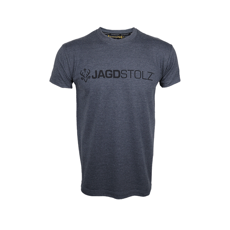 Jagdstolz T-Shirt Grau Logo Black