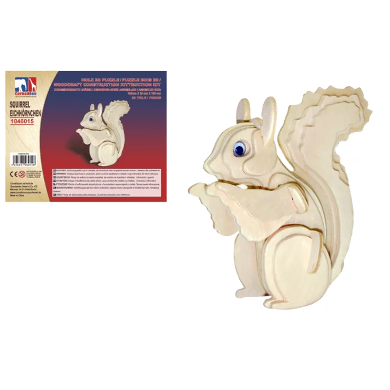 Holz 3D Puzzle Eichhörnchen