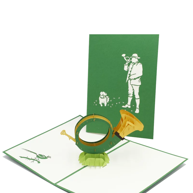 Pop-Up Karte "Jagdhorn"