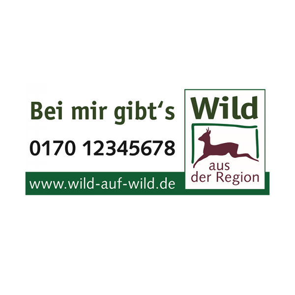 Auto-Magnettafel-Set "Bei mir gibt's Wild"