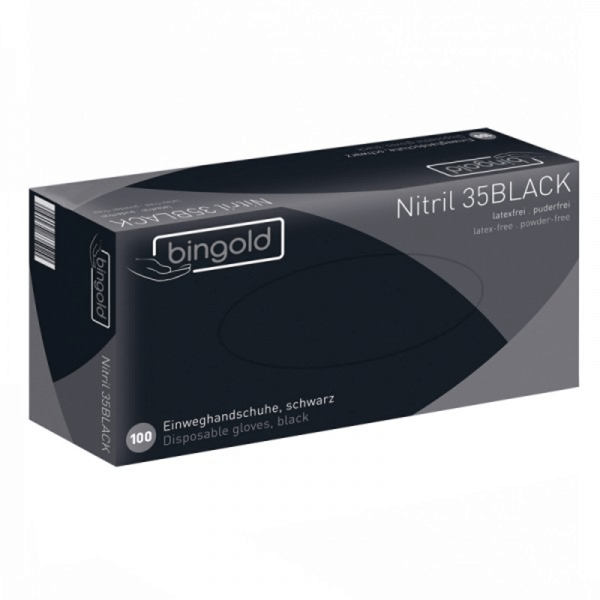 Nitril-Einweghandschuhe 35BLACK (schwarz, 100 Stück)